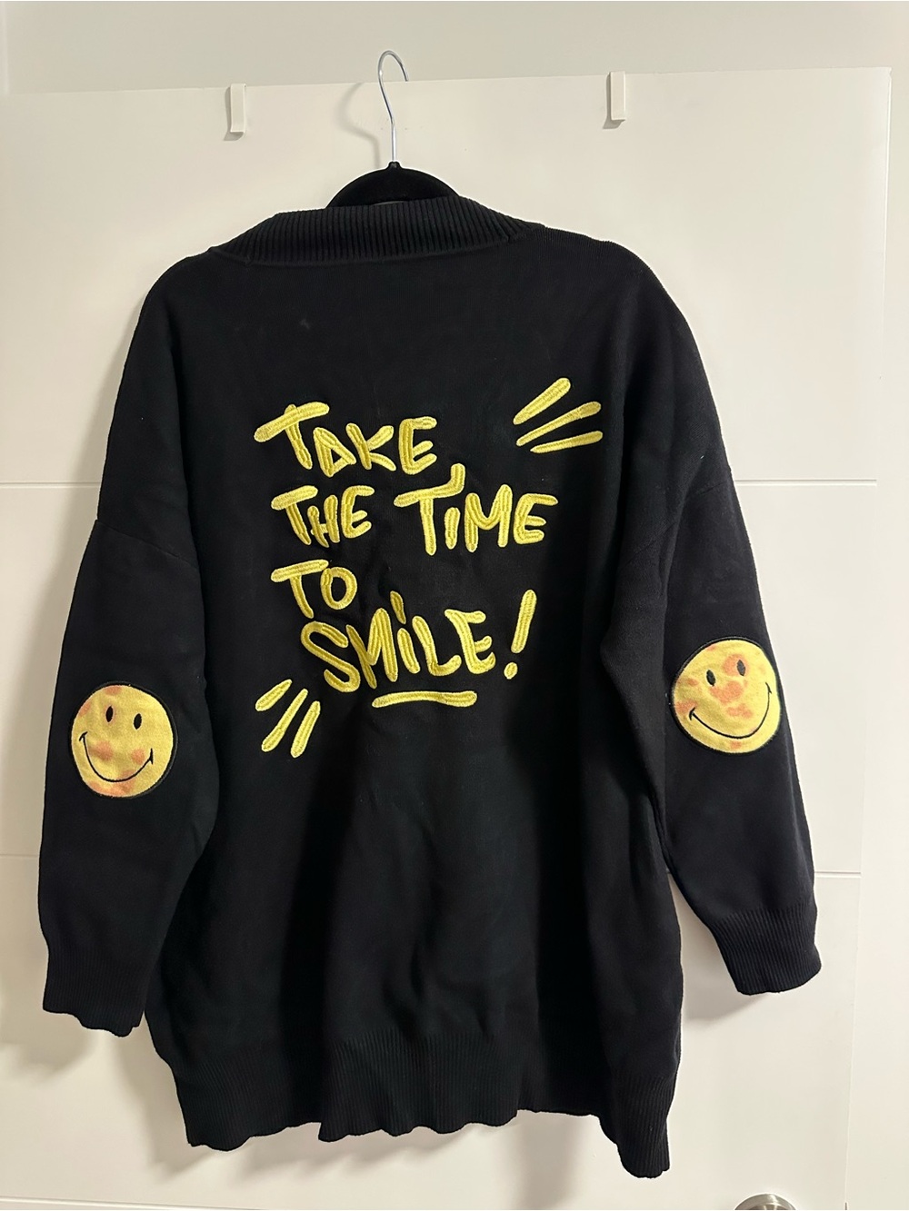 Sandro x Smiley Techno Love Oversized Knit Cardigan - Picture 5 of 5